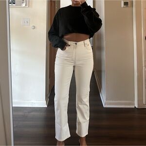 Abercrombie & Fitch Ankle Straight Ultra High Rise Jeans